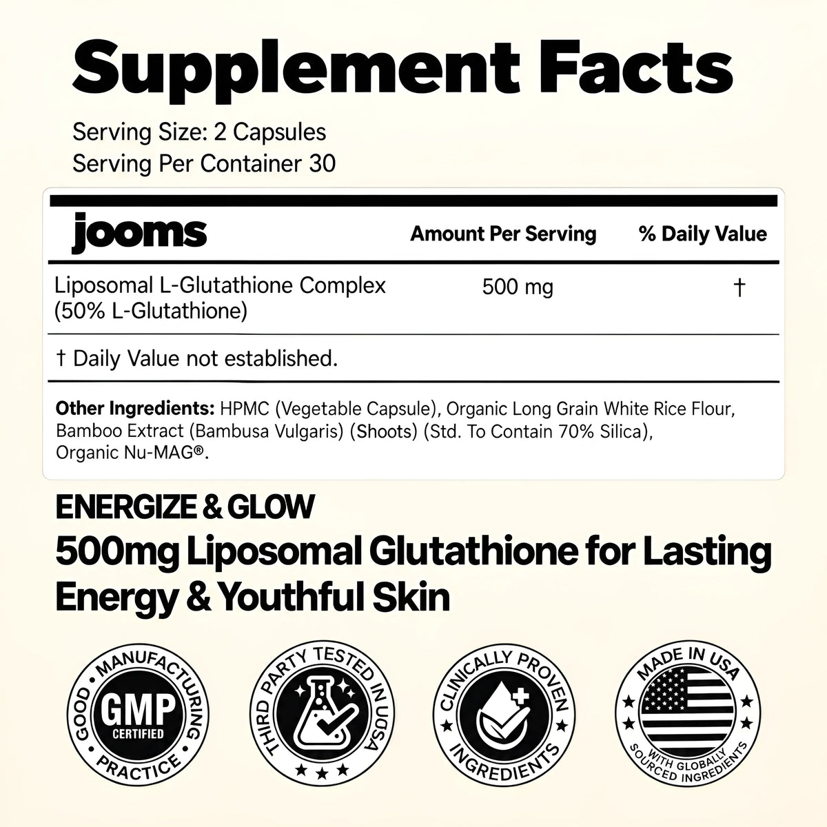 Jooms Liposomal Glutathione Capsules