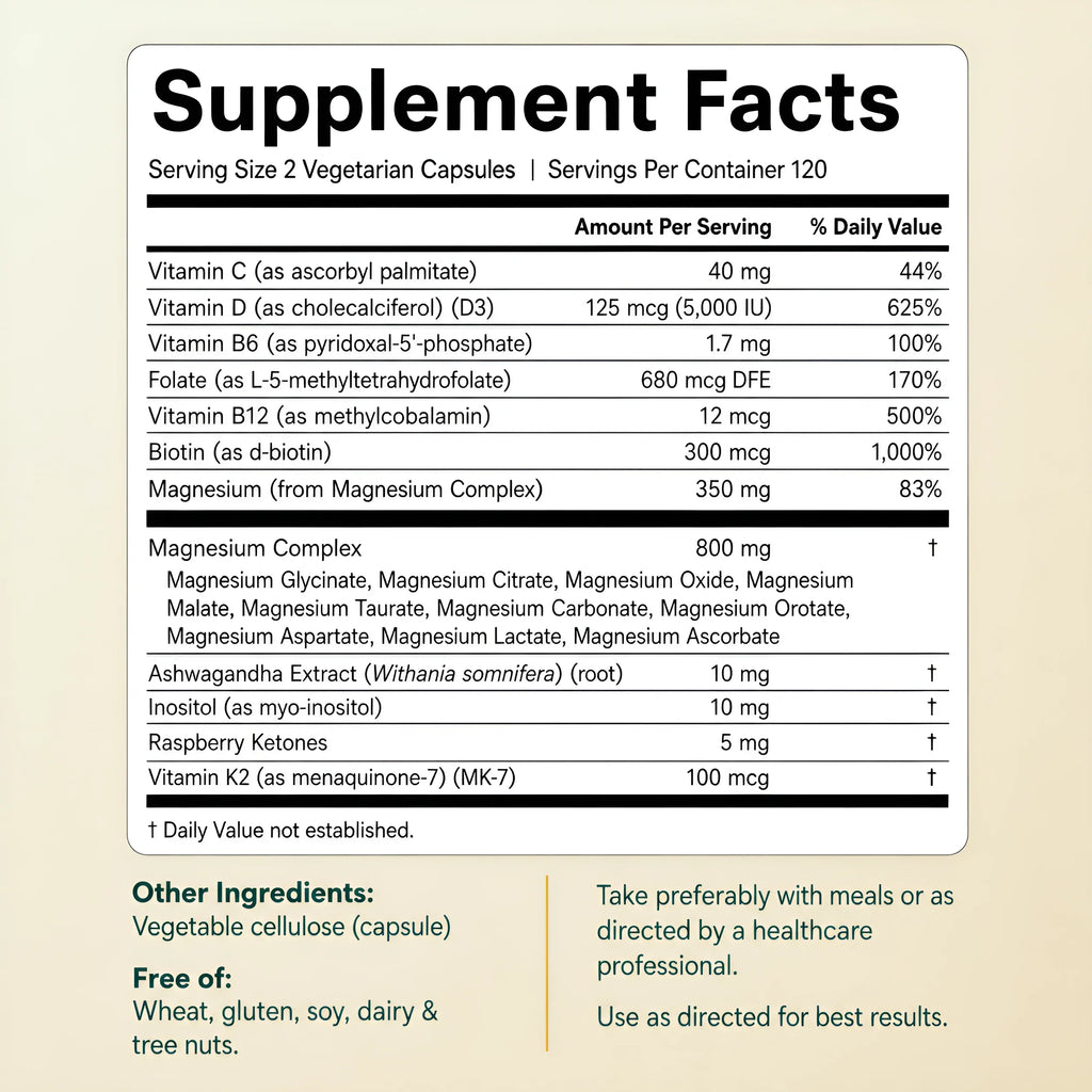 20-in-1 Magnesium Complex · For Women