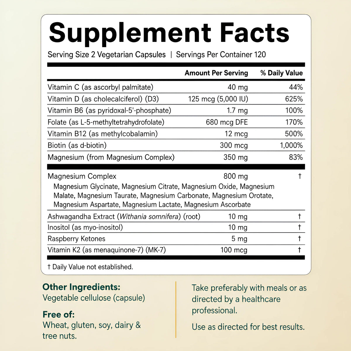 20-in-1 Magnesium Complex · For Women